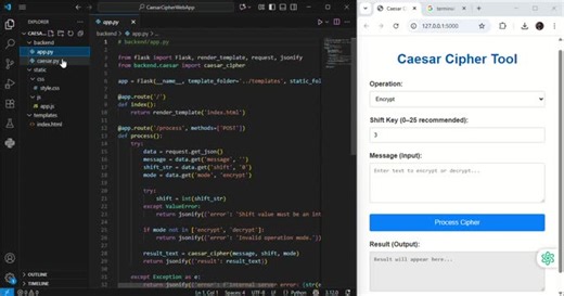 Caesar Cipher Encryptor: A Web-Based Tool for Cyber Security | Malik Hamza Shafique posted on the topic | LinkedIn