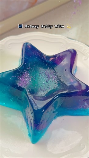 Making Galaxy Jelly 💜💫💙 #asmr #jello #satisfying #shorts