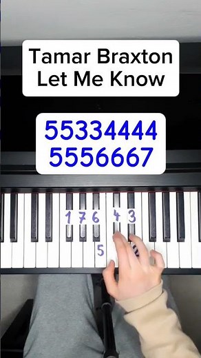 Tamar Braxton - Let Me Know tutorial on piano #piano #pianotutorial #tutorial #shorts
