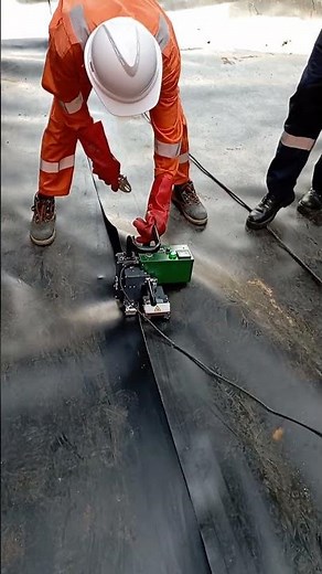 HDpe geomembrane liners installation in progress at port Harcourt