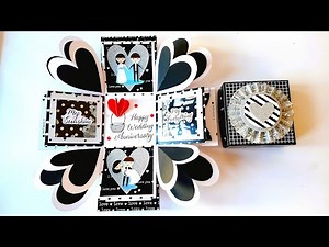 How to Make Explosion Box for Anniversary | Beautiful Explosion Box | Easy Explosion Box | Tutorial