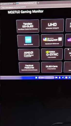 Finally, we're back for the review: the Gigabyte MO27U2 QD OLED UHD monitor. The review video is ...