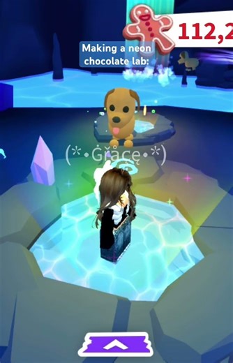 Making a neon chocolate lab !! What’s your fav canine breed in adopt me? #roblox #neon #adoptme