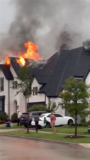 One of several house fires today across DFW as the line of storms moved through. This one occurred in McKinney. Thanks to Stephanie Steelman for the video.