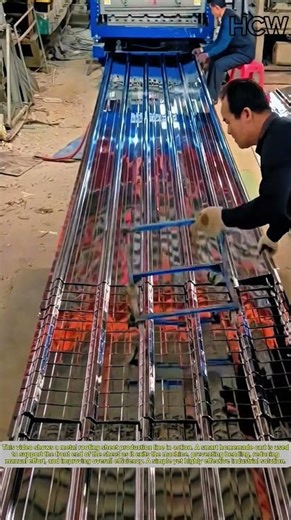 Smart Homemade Cart Supporting Metal Roofing Sheet Production.