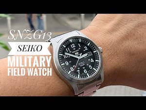 SEIKO SNZG13 Military Field Watch Unboxing Review Specs & Size!