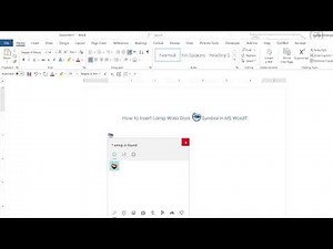 How to Insert Lamp Wala Diya 🪔Symbol in MS Word?