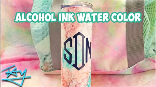 Easy watercolor tumbler with alcohol inks