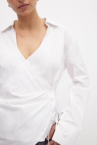 Wrap Cotton Shirt White