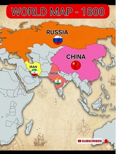 World Map 1800: Russia, China, India & Iran – How Different Was the World? Historical Map 🔥