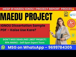 IGNOU Dissertation Sample PDF – Kaise Use Kare IGNOU Dissertation Sample PDF 🔥 Kaise Use Kare?