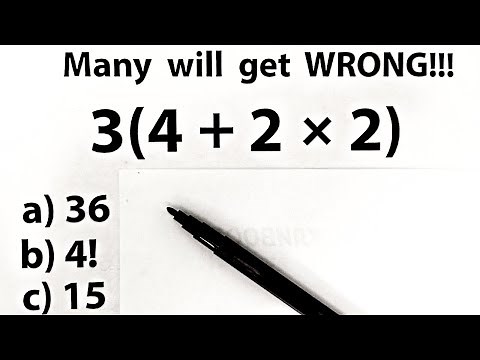 what is the answer: 3( 4 + 2 × 2) = ❓