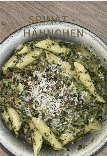 Spinat-Hähnchen-Pasta Rezept zum Nachkochen 🇩🇪🇹🇷