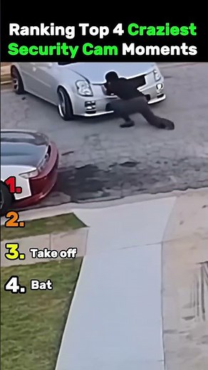 Ranking Top 4 Craziest Security Cam Moments #shorts #securitycam #viral