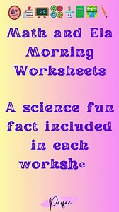 3rd Grade Math and ELA Morning Worksheets - 20 Worksheets - Etsy Canada