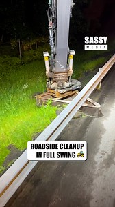 Roadside cleanup magic! 🚜 | Sassy