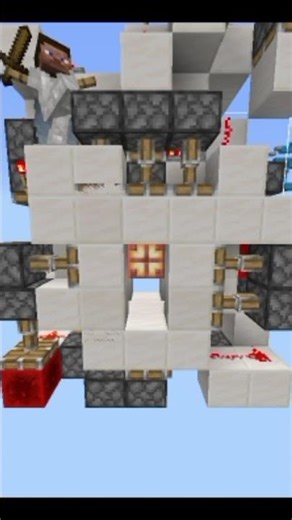 Fast 3x3 vault piston door #minecraft #minecraftmods #redstone #minecraftredstone