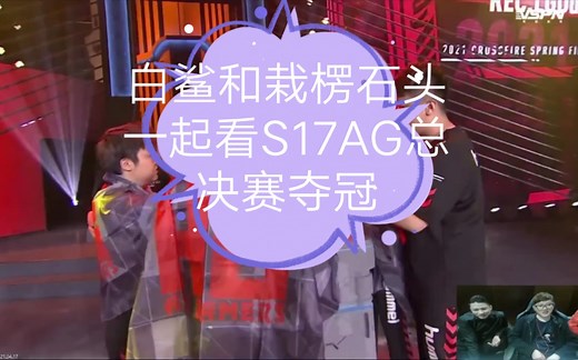 【Cfpls17总决赛】白鲨和石头一起看AG夺冠