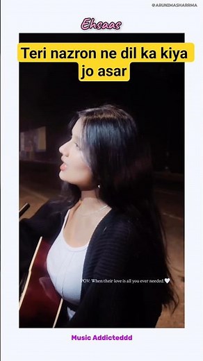 Teri nazron ne dil ka kiya jo asar #ehsaas #faheemabdullah #cover #songlyrics #instagram #shorts