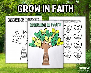 How to Grow in Faith Craft for Kids, Sunday School Seed of Faith Craft, Spiritual Growth Tree for Earth Day, Valentine, Fall, Spring, Summer - Etsy UK
