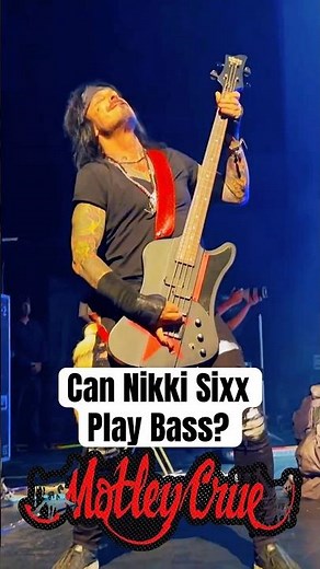 Can Nikki Sixx play bass? #metal #mötleycrüe #heavymetal #music #rock #shorts #bass