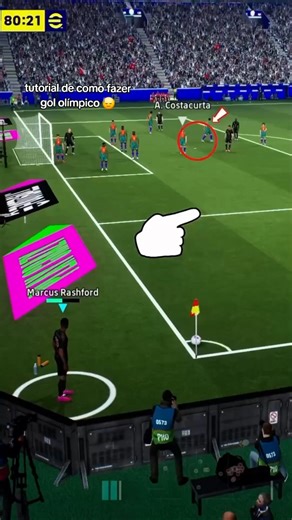 tutorial de como fazer gol olímpico no efootball #efootball #efootballaggiornamento #efootball2024