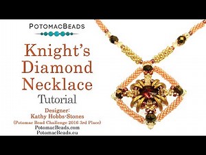 Knight's Diamond Necklace- DIY Jewelry Making Tutorial by PotomacBeads