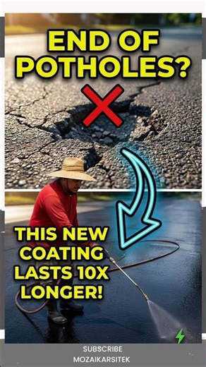 Is this the End of Potholes? The Future of Asphalt! #civilengineering #greensolutions