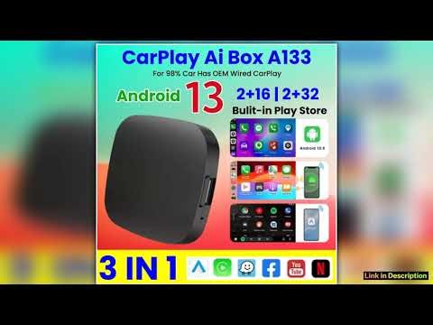 Android 13 Smart Ai Box Wireless CarPlay Android Auto WiFi Bulit in Goole Stroe Support Netflix