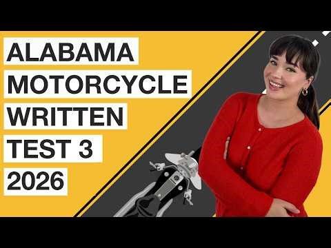 Alabama Motorcycle Written Test 3 2026 (50 Questions with Explained Answers)