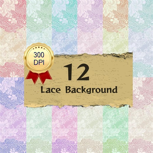 04_soft Lace Pattern Background – 12 Color Set for Digital & Print Design - Etsy