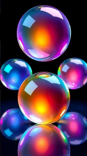 Mesmerizing Rainbow Bubbles