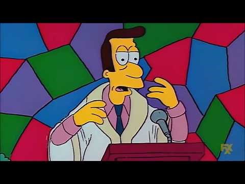 The Simpsons - Homer listens to football in church