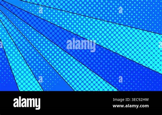 Blue Pop Art Comic Style Halftone Dot Background Animation Stock Video Footage - Alamy