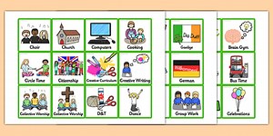 Small KS2 Visual Timetable