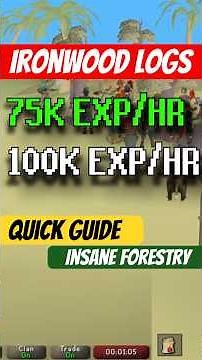 FAST IRONWOOD LOGS #sailing #foresty #osrs