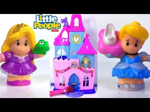 FISHER PRICE LITTLE PEOPLE DISNEY PRINCESS MAGICAL WAND PALACE WITH CINDERELLA & RAPUNZEL -UNBOXING
