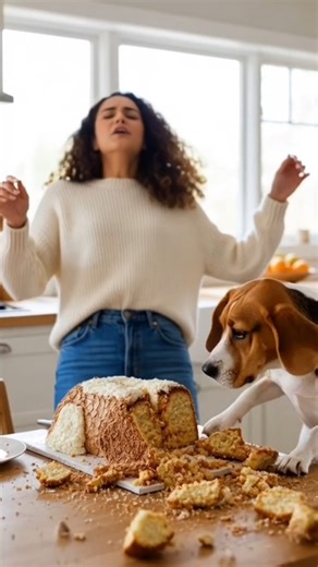 Dog Destroys the Cake #dog #cake #funny