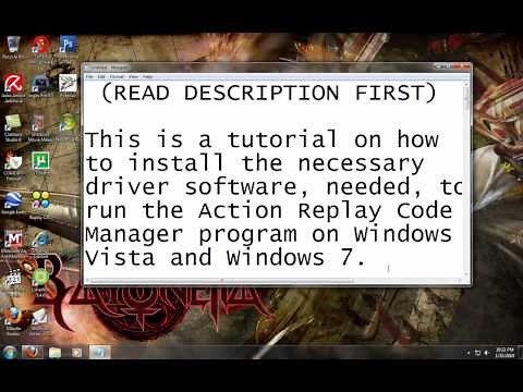 Windows Tutorial: Update/Fix Action Replay Code Manager Driver [Windows Vista & 7]