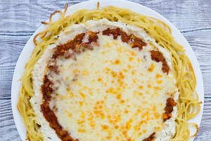 Vegetarian Spaghetti Pie