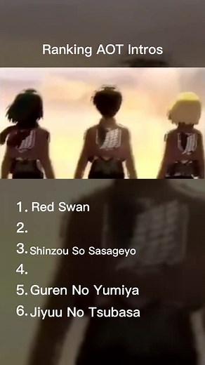 Ranking AOT Intros! #aot #attackontitan #aotedit #edit #aotopeningtheme #top6