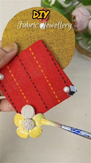 Designer Jewellery from Old Fabric 😱 | Fabric Jewellery DIY #shorts #shortvideo #viral #diy #craft