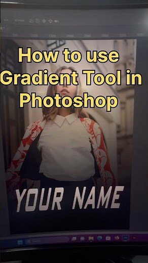 How to use gradient tool in photoshop #youtubeshorts #shortsvideo #photoshoptutorial