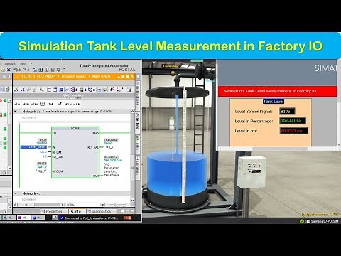 Simulation Tank level in Factory IO using PLC S7-300 | Analog input Scalling | Siemens Automation