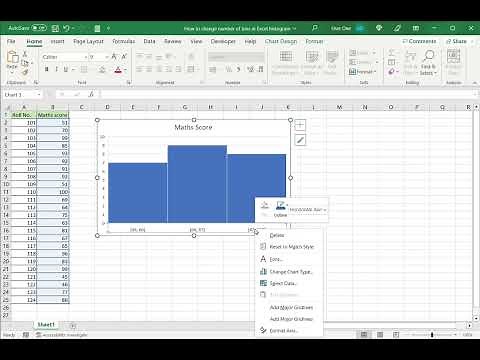 How to change the number of bins in an Excel histogram