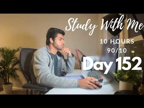 10 Hour Live Study With Me|Medical Student|90/10 Pomodoro 🍅| Rain Sounds🌧️|Day 152