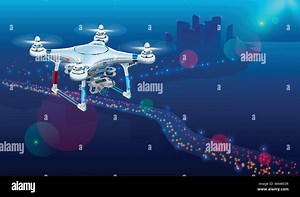 Unmanned aerial vehicle uav highway Stock Vector Images - Alamy
