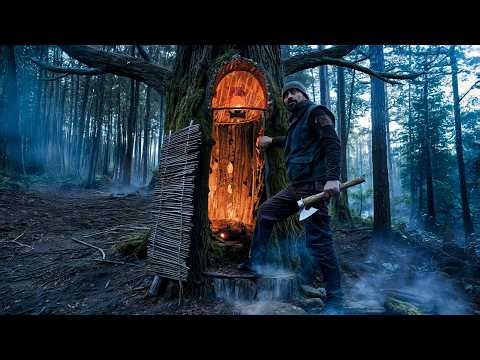 Building a Tree Hollow Shelter: Crafting a Cozy Retreat with Stones, Sticks, and Moss
