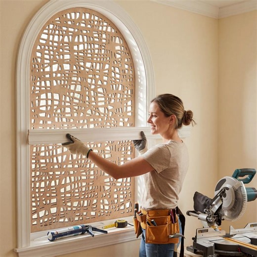 Custom Wooden Lattice Panel: Floral Mandala Wall Art Privacy Screen Decorative Fretwork - Etsy