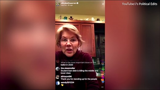 Elizabeth Warren shares her relatable side as she swigs a beer